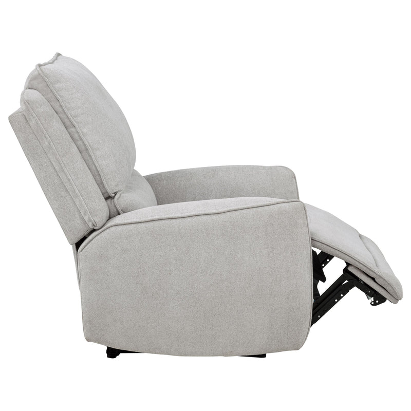 Sylmar Chenille Upholstered Power Recliner Dove Grey - 610523P