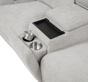 Sylmar Chenille Upholstered Power Reclining Loveseat Dove Grey - 610522P