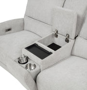Sylmar Chenille Upholstered Power Reclining Loveseat Dove Grey - 610522P