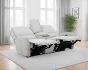 Sylmar Chenille Upholstered Power Reclining Loveseat Dove Grey - 610522P