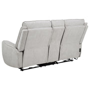 Sylmar Chenille Upholstered Power Reclining Loveseat Dove Grey - 610522P