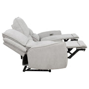 Sylmar Chenille Upholstered Power Reclining Sofa Dove Grey - 610521P