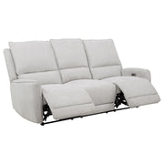 Sylmar Chenille Upholstered Power Reclining Sofa Dove Grey - 610521P