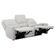 Sylmar Chenille Upholstered Power Reclining Sofa Dove Grey - 610521P