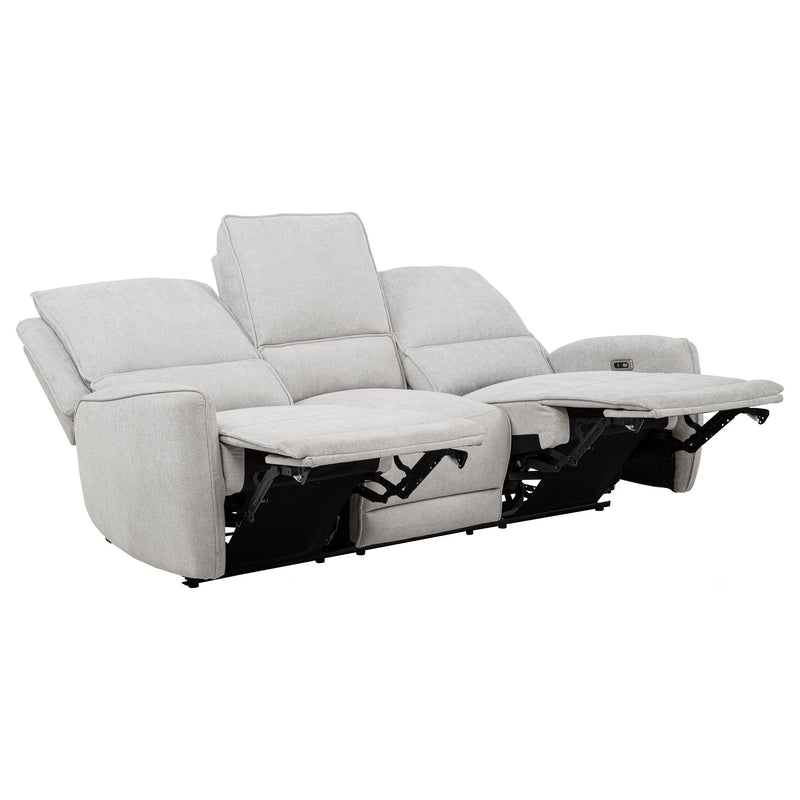Sylmar Chenille Upholstered Power Reclining Sofa Dove Grey - 610521P