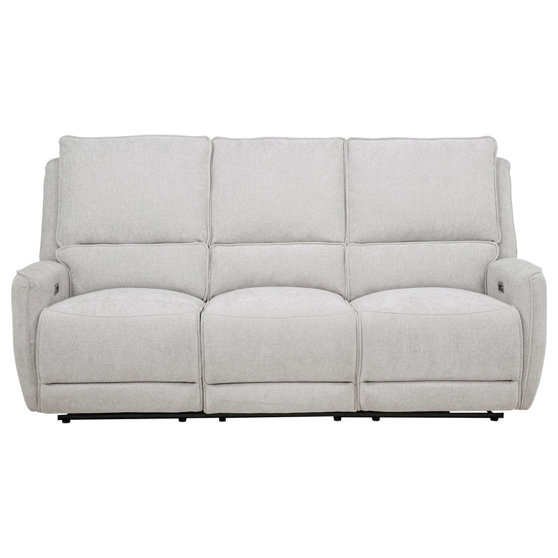 Sylmar Chenille Upholstered Power Reclining Sofa Dove Grey - 610521P