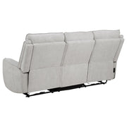 Sylmar Chenille Upholstered Power Reclining Sofa Dove Grey - 610521P