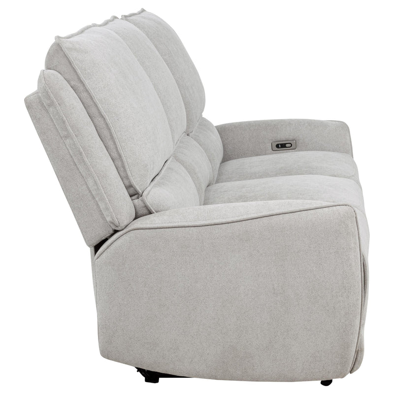 Sylmar Chenille Upholstered Power Reclining Sofa Dove Grey - 610521P