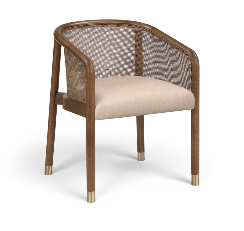 Sylvan Vegan Leather Upholstered Dining Chair in Beige, Set of 2 - 77087Beige-C