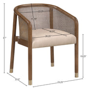 Sylvan Vegan Leather Upholstered Dining Chair in Beige, Set of 2 - 77087Beige-C