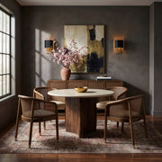 Sylvan Vegan Leather Upholstered Dining Chair in Beige, Set of 2 - 77087Beige-C