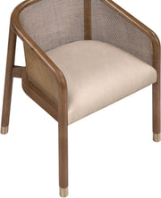 Sylvan Vegan Leather Upholstered Dining Chair in Beige, Set of 2 - 77087Beige-C