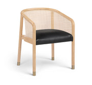 Sylvan Vegan Leather Upholstered Dining Chair in Black, Set of 2 - 77088Black-C