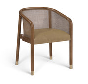 Sylvan Vegan Leather Upholstered Dining Chair in Brown, Set of 2 - 77087Brown-C