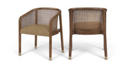 Sylvan Vegan Leather Upholstered Dining Chair in Brown, Set of 2 - 77087Brown-C