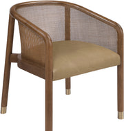 Sylvan Vegan Leather Upholstered Dining Chair in Brown, Set of 2 - 77087Brown-C