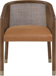 Sylvan Vegan Leather Upholstered Dining Chair in Cognac, Set of 2 - 77087Cognac-C