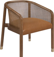 Sylvan Vegan Leather Upholstered Dining Chair in Cognac, Set of 2 - 77087Cognac-C