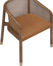 Sylvan Vegan Leather Upholstered Dining Chair in Cognac, Set of 2 - 77087Cognac-C