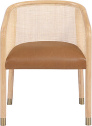 Sylvan Vegan Leather Upholstered Dining Chair in Cognac, Set of 2 - 77088Cognac-C