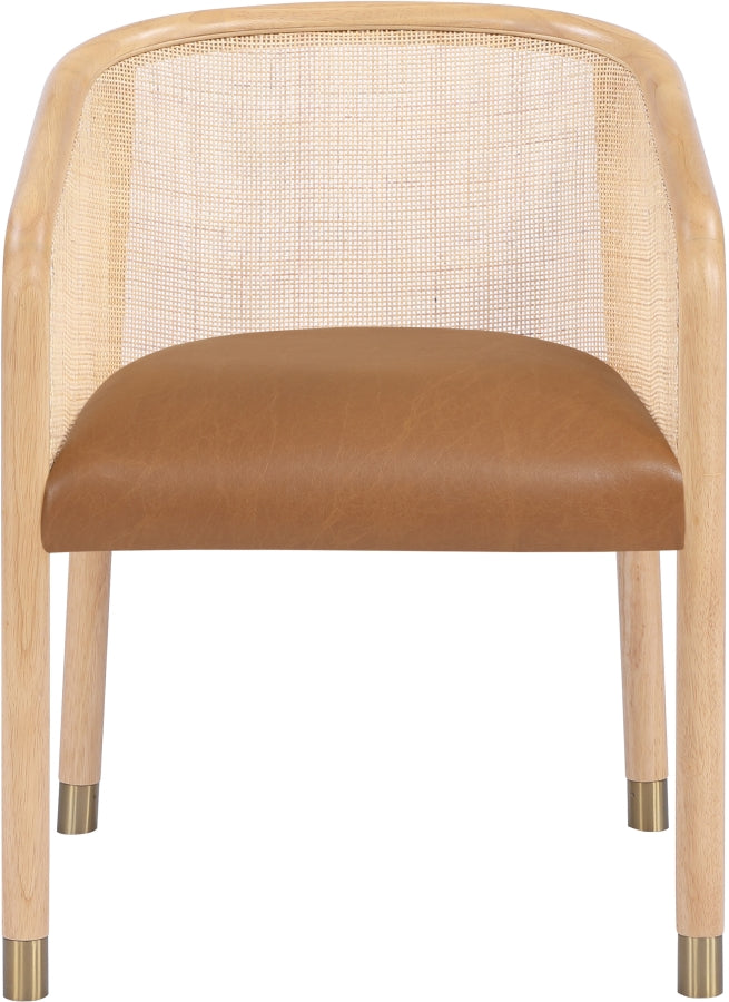 Sylvan Vegan Leather Upholstered Dining Chair in Cognac, Set of 2 - 77088Cognac-C