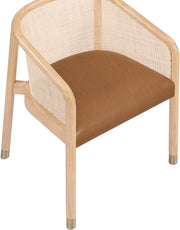 Sylvan Vegan Leather Upholstered Dining Chair in Cognac, Set of 2 - 77088Cognac-C
