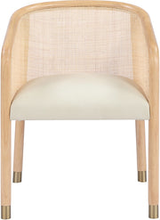 Sylvan Vegan Leather Upholstered Dining Chair in Cream, Set of 2 - 77088Cream-C