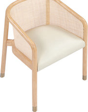 Sylvan Vegan Leather Upholstered Dining Chair in Cream, Set of 2 - 77088Cream-C