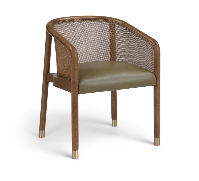 Sylvan Vegan Leather Upholstered Dining Chair in Olive, Set of 2 - 77087Olive-C