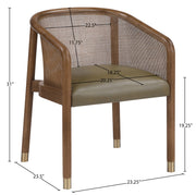 Sylvan Vegan Leather Upholstered Dining Chair in Olive, Set of 2 - 77087Olive-C