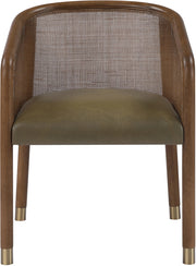 Sylvan Vegan Leather Upholstered Dining Chair in Olive, Set of 2 - 77087Olive-C