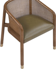 Sylvan Vegan Leather Upholstered Dining Chair in Olive, Set of 2 - 77087Olive-C