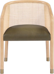 Sylvan Vegan Leather Upholstered Dining Chair in Olive, Set of 2 - 77088Olive-C
