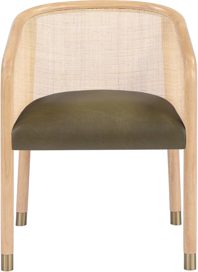 Sylvan Vegan Leather Upholstered Dining Chair in Olive, Set of 2 - 77088Olive-C
