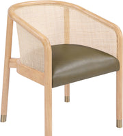 Sylvan Vegan Leather Upholstered Dining Chair in Olive, Set of 2 - 77088Olive-C