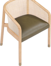 Sylvan Vegan Leather Upholstered Dining Chair in Olive, Set of 2 - 77088Olive-C