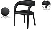 Sylvester Vegan Leather Upholstered Dining Chair in Black - 987Black-C
