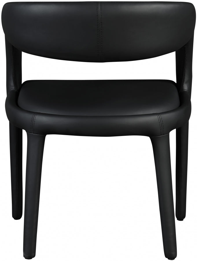 Sylvester Vegan Leather Upholstered Dining Chair in Black - 987Black-C