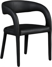 Sylvester Vegan Leather Upholstered Dining Chair in Black - 987Black-C
