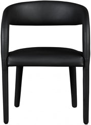Sylvester Vegan Leather Upholstered Dining Chair in Black - 987Black-C