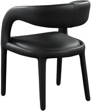 Sylvester Vegan Leather Upholstered Dining Chair in Black - 987Black-C