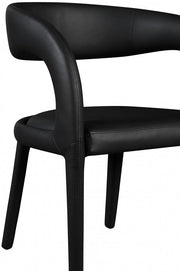 Sylvester Vegan Leather Upholstered Dining Chair in Black - 987Black-C