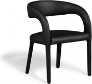 Sylvester Vegan Leather Upholstered Dining Chair in Black - 987Black-C