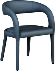 Sylvester Vegan Leather Upholstered Dining Chair in Blue - 987Navy-C
