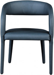 Sylvester Vegan Leather Upholstered Dining Chair in Blue - 987Navy-C