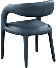 Sylvester Vegan Leather Upholstered Dining Chair in Blue - 987Navy-C