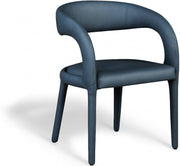 Sylvester Vegan Leather Upholstered Dining Chair in Blue - 987Navy-C