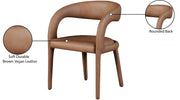 Sylvester Vegan Leather Upholstered Dining Chair in Brown - 987Brown-C