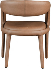 Sylvester Vegan Leather Upholstered Dining Chair in Brown - 987Brown-C
