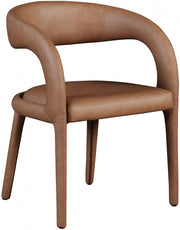 Sylvester Vegan Leather Upholstered Dining Chair in Brown - 987Brown-C